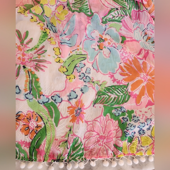 Lilly Pulitzer for Target Scarf Nosey Posey Pom Pom Scarf - Picture 4 of 6